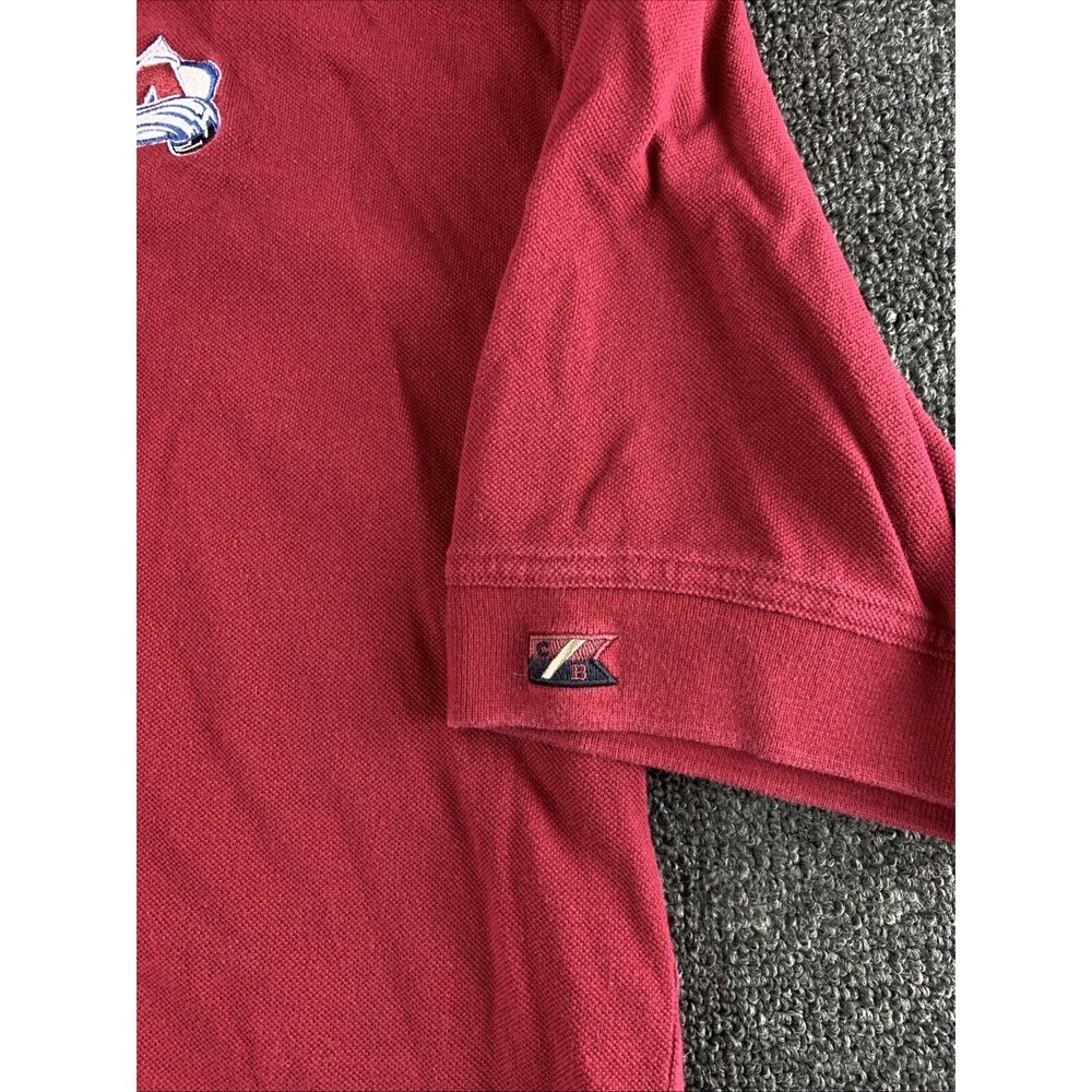 Mens Large NHL Team Apparel COLORADO AVALANCHE Polo Golf Shirt MAROON - Picture 7 of 9